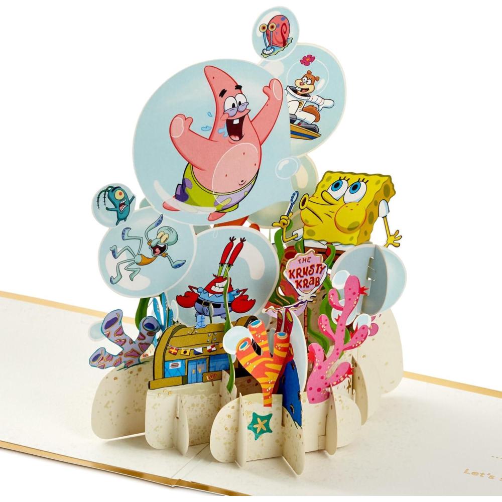 imageHallmark Signature Paper Wonder Nickelodeon SpongeBob SquarePants PopUp Card Best of Friends for Birthdays or Any Day