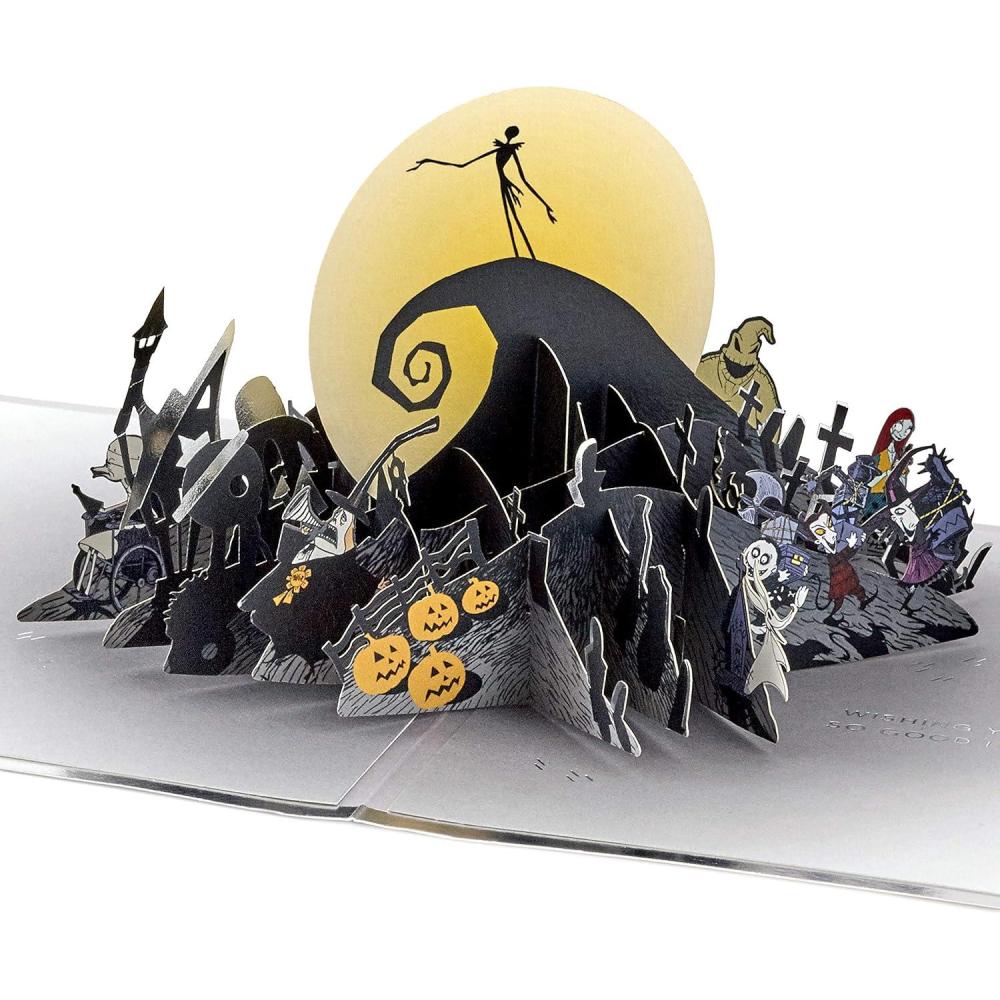 imageHallmark Signature Paper Wonder Nightmare Before Christmas Pop Up Birthday Card Halloween Card Happy Nightmares
