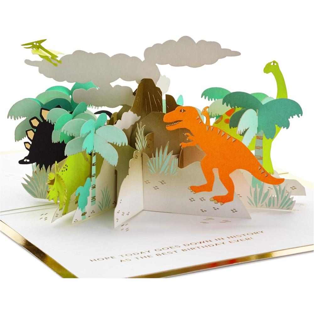 imageHallmark Signature Paper Wonder Pop Up Birthday Card DinosaursDinosaur