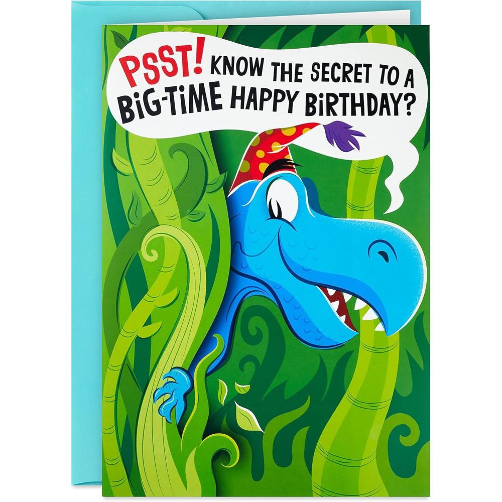 imageHallmark Signature Paper Wonder Pop Up Birthday Card DinosaursRed