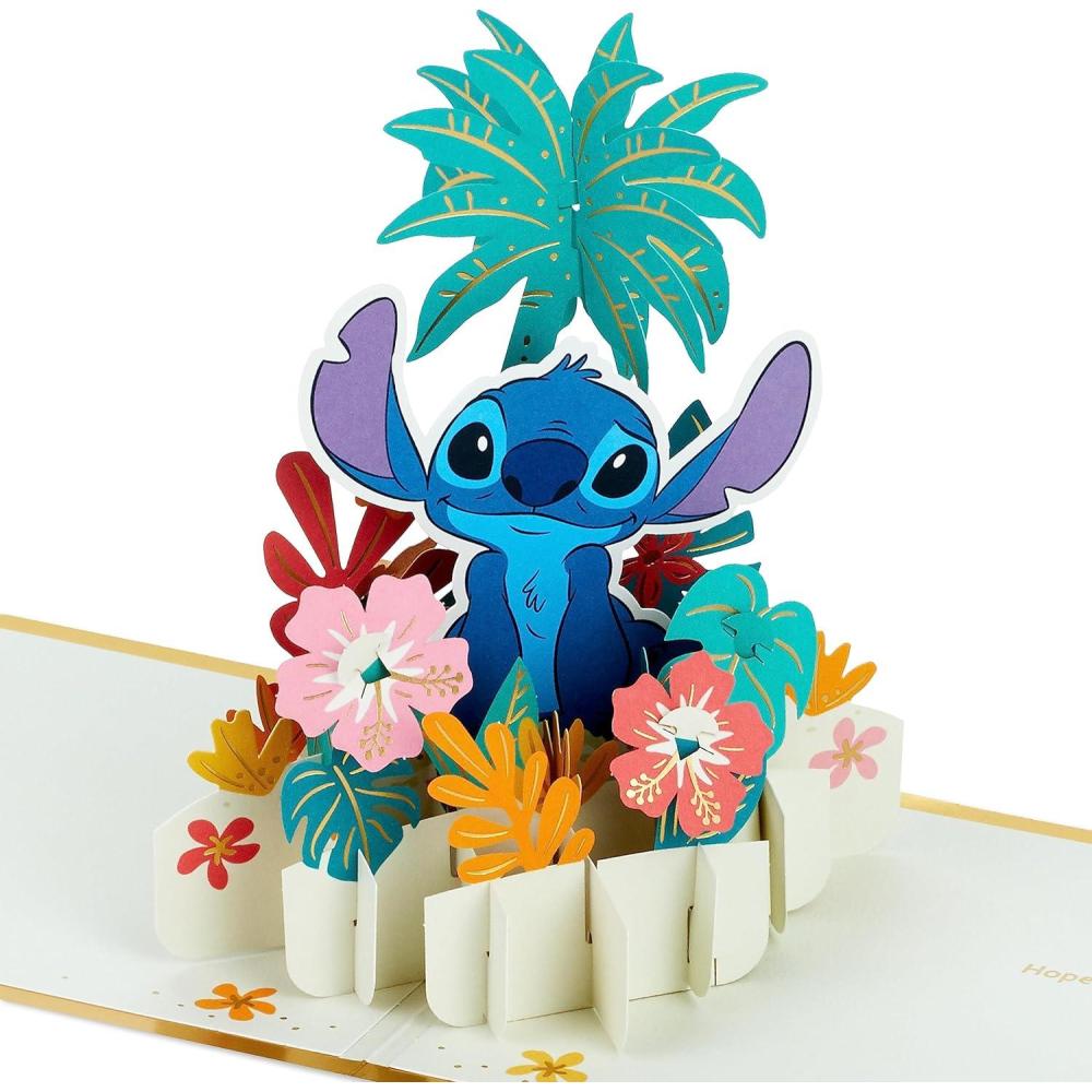 imageHallmark Signature Paper Wonder Pop Up Birthday Card Thank You Card Thinking of You Card Lilo and Stitch
