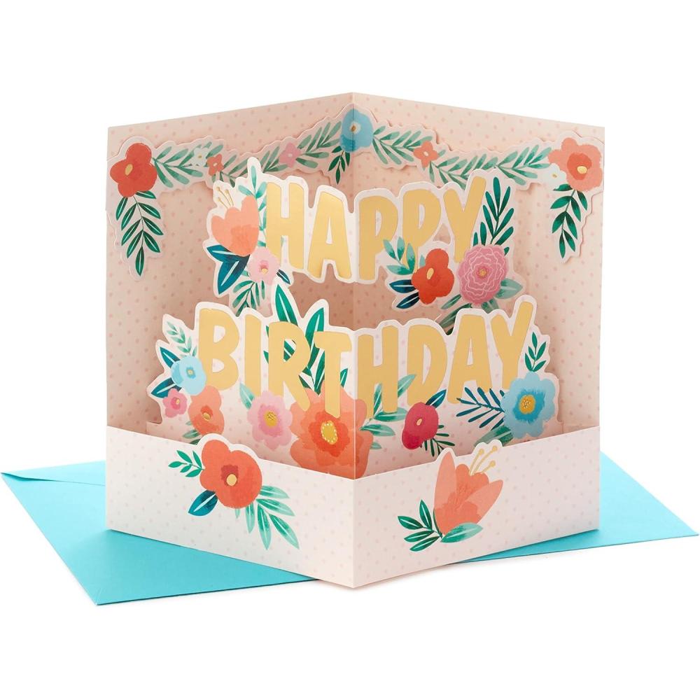 imageHallmark Signature Paper Wonder Pop Up Card Happy Thoughts Bouquet Nurses Day Card Teacher Appreciation Healthcare Worker Gift 1299RZH1135Flower Garland