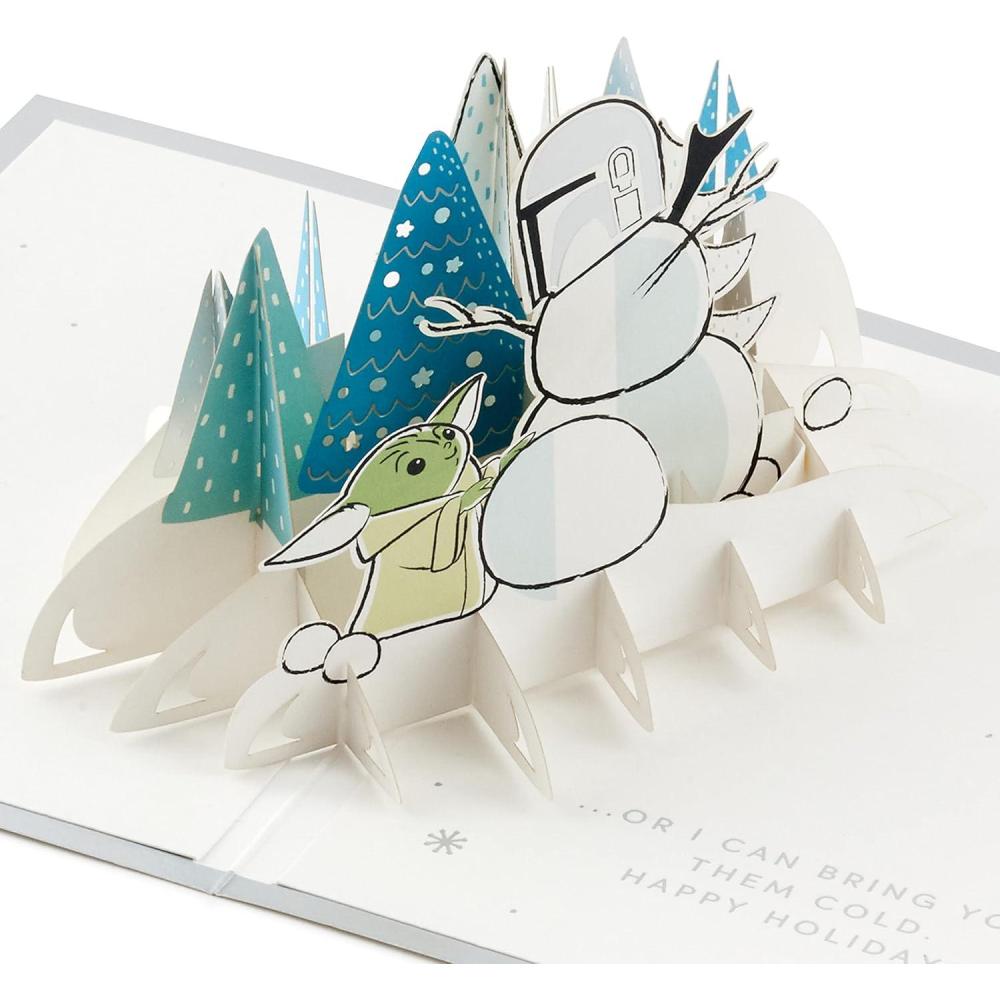 imageHallmark Signature Paper Wonder Pop Up Holiday Card Baby Yoda Christmas Card