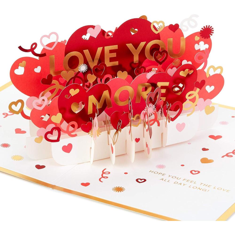 imageHallmark Signature Paper Wonder Pop Up Love Card Because I Have You Birthday Card Anniversary Card Sweetest Day CardRed
