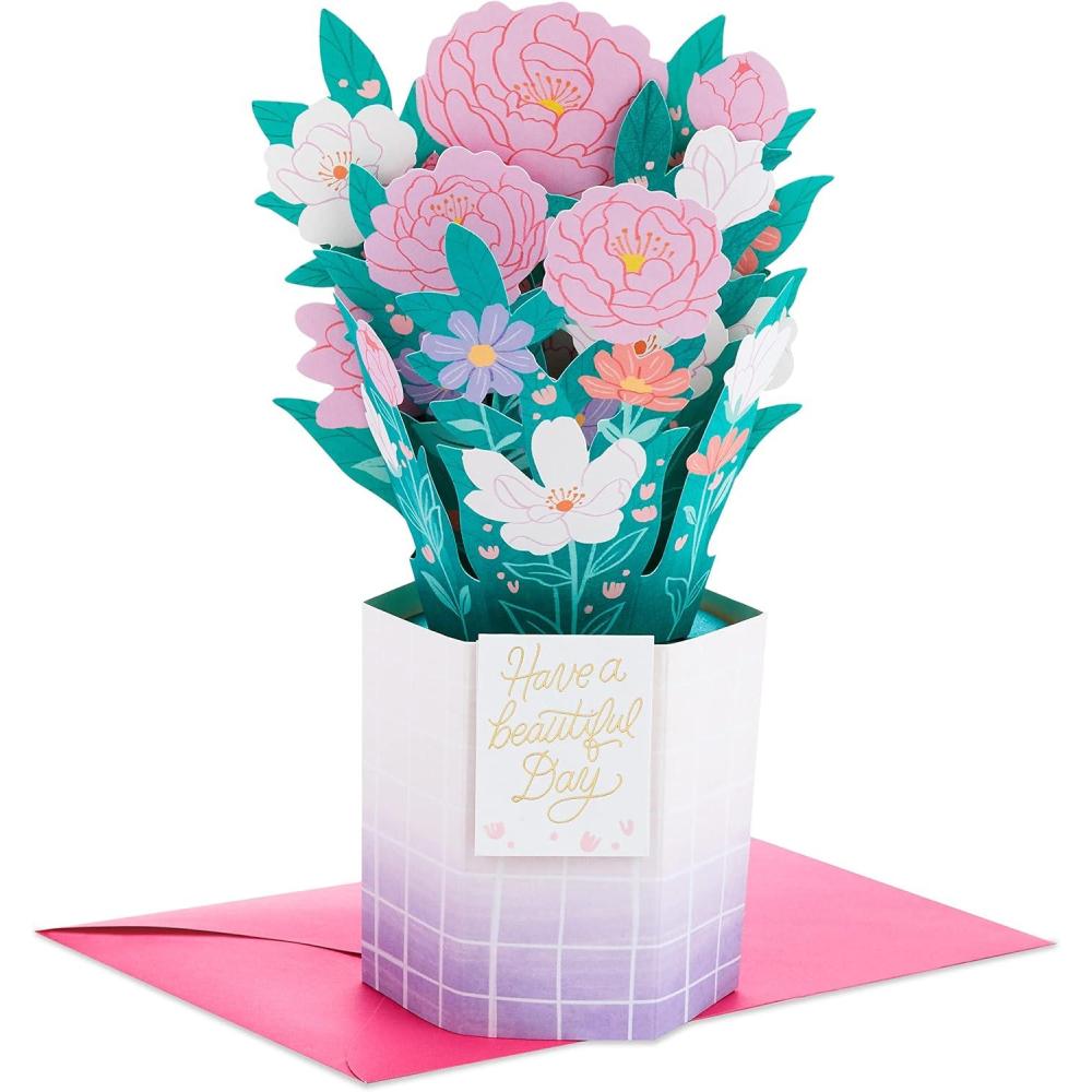 imageHallmark Signature Paper Wonder PopUp Graduation Card Class of 2025 for College High School MastersHave a Beautiful Day Flower Bouquet