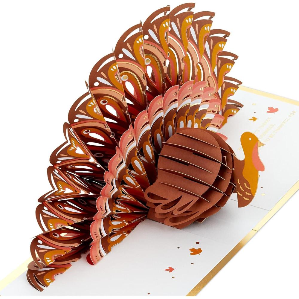imageHallmark Signature Paper Wonder Thanksgiving Pop Up Card TurkeyPop Up Turkey  Togetherness and Thankfulness