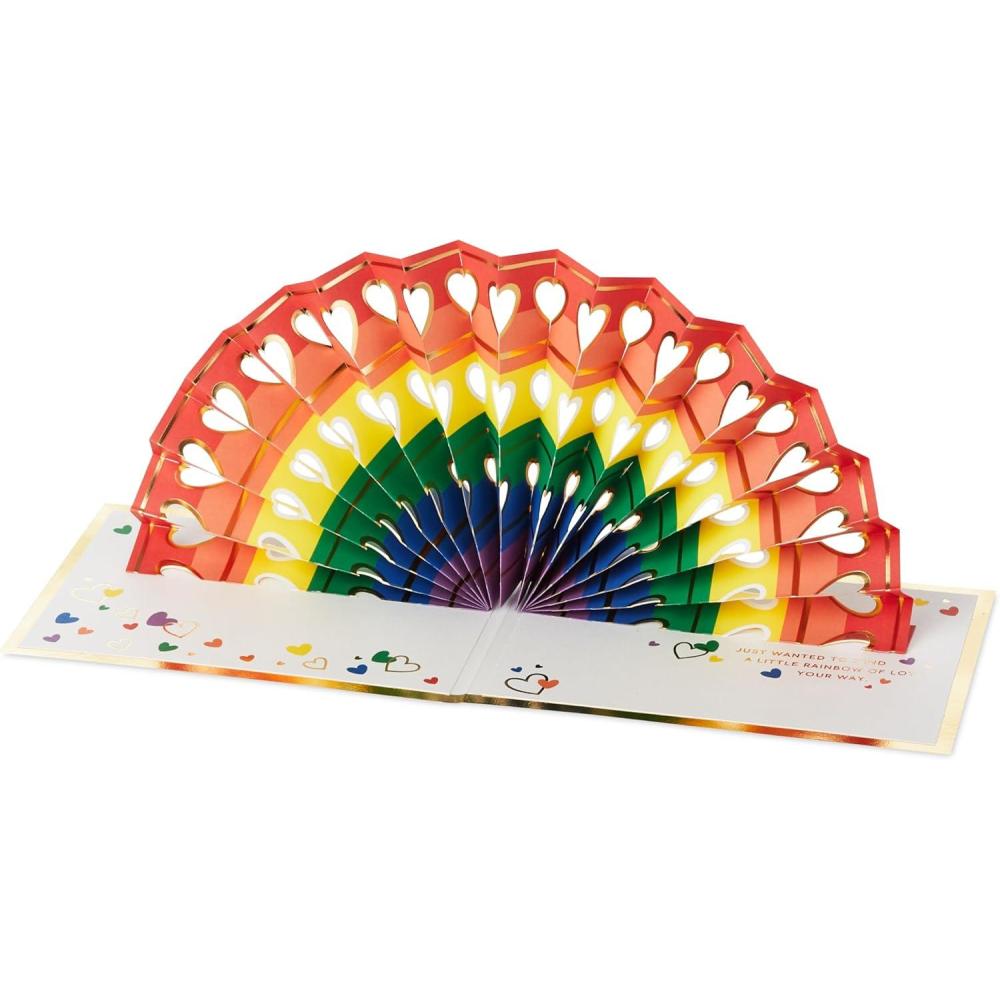 imageHallmark Signature Paper Wonder Valentines Day Pop Up Card Rainbow LGBTQYoure Amazing for Anniversary Birthdays Pride Thinking of YouRainbow Pop Up