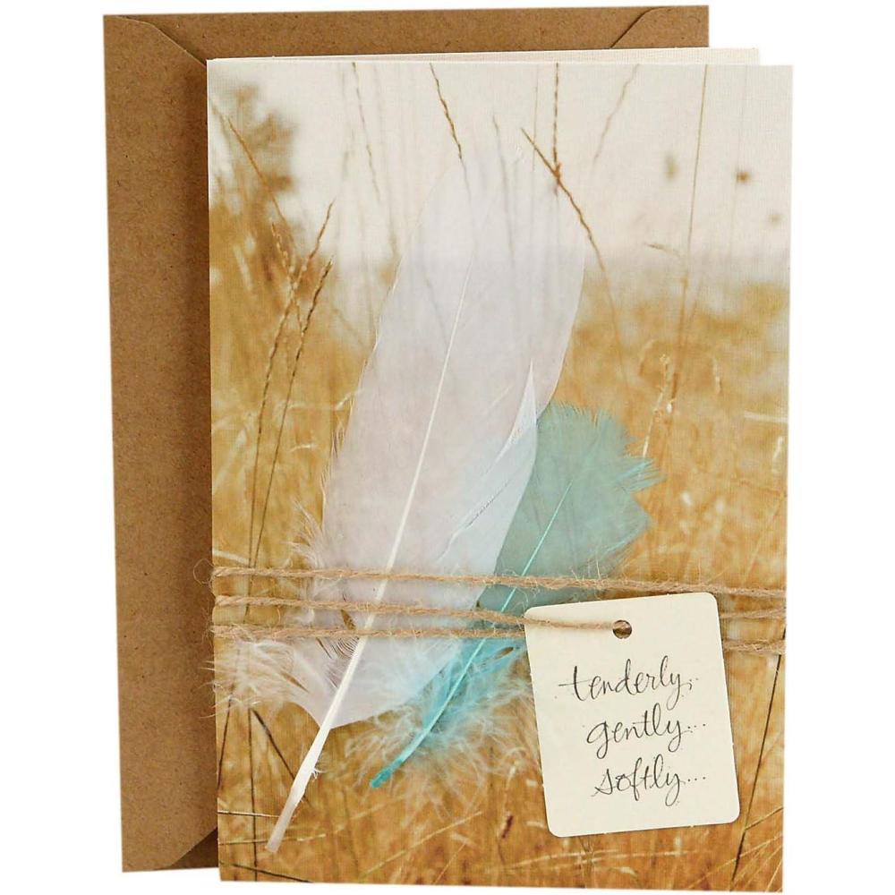 imageHallmark Signature Sympathy Card Angel FeathersBrown