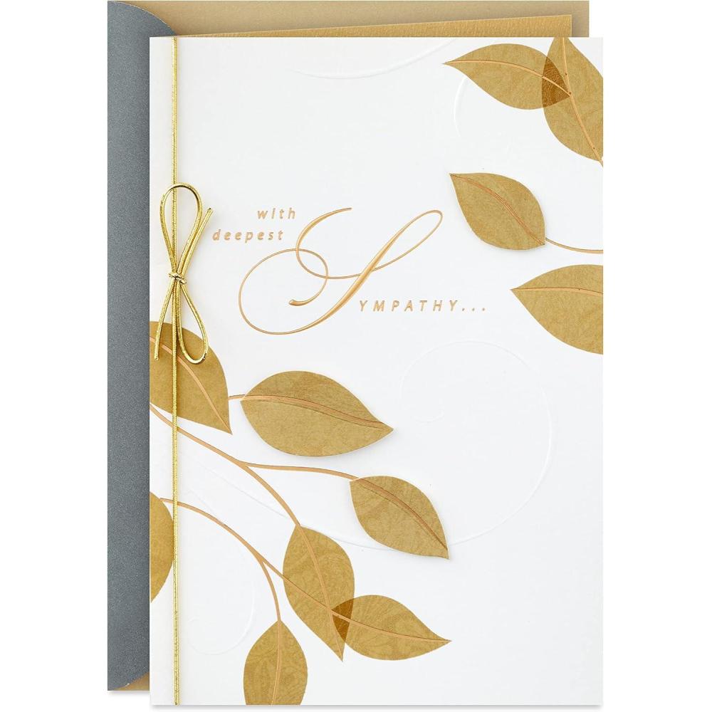 imageHallmark Signature Sympathy Card Angel FeathersPaisley Leaves