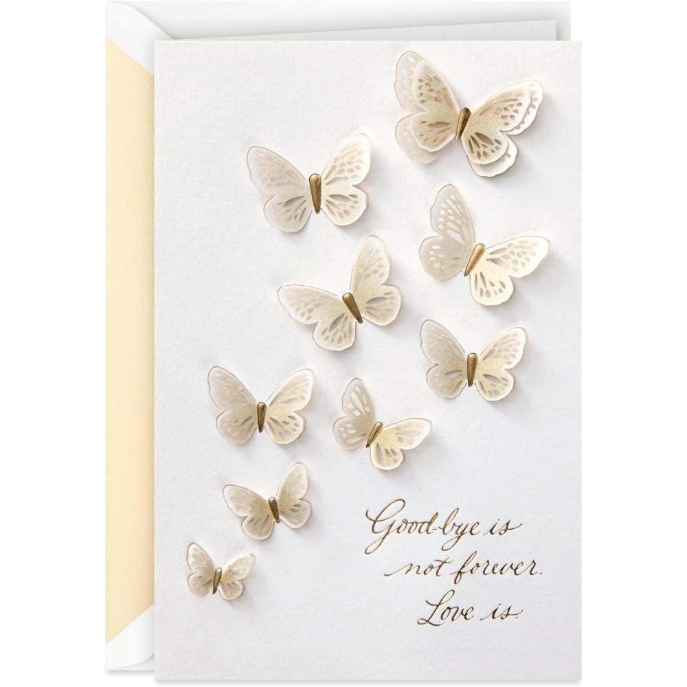 imageHallmark Signature Sympathy Card ButterfliesOur Hearts Are With You