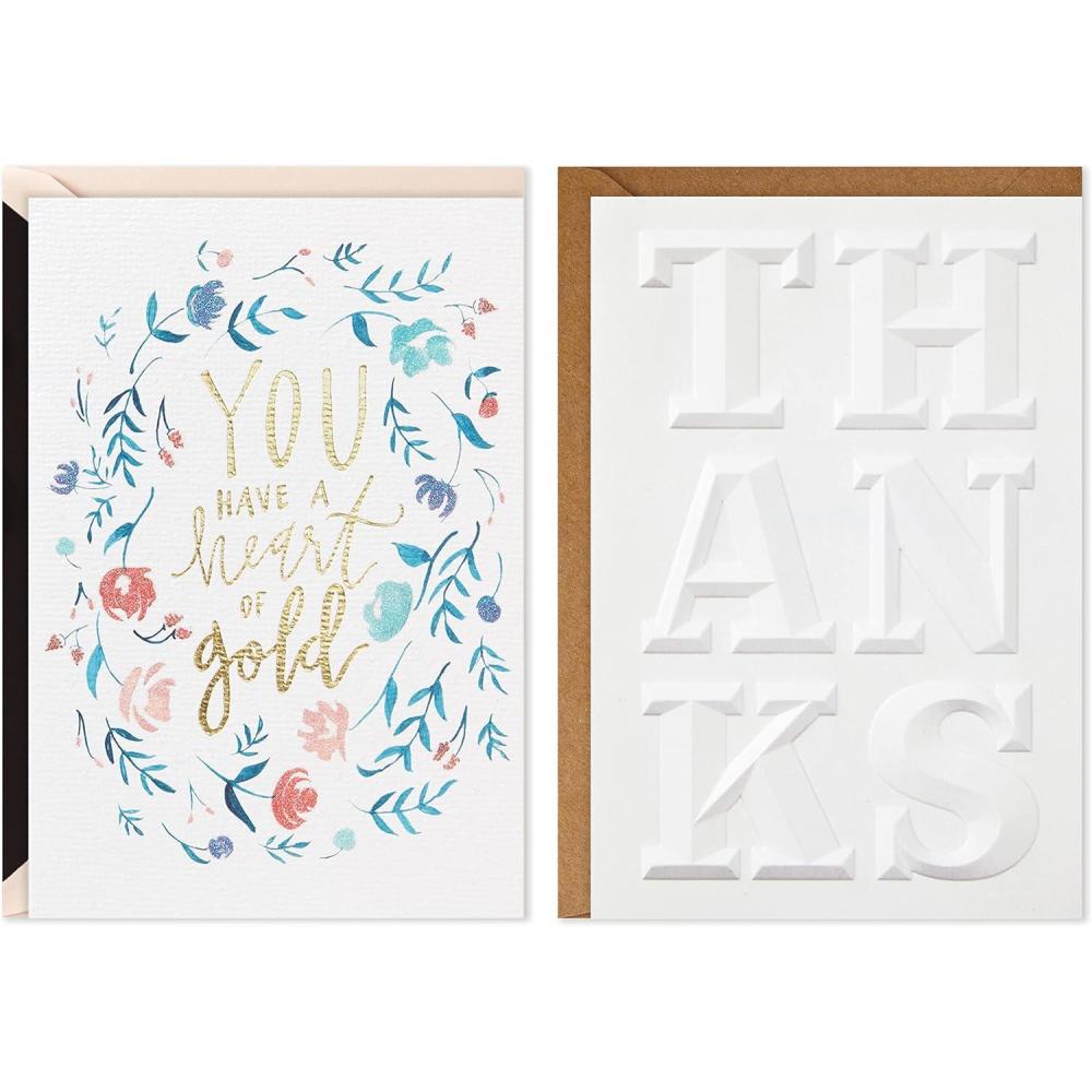 imageHallmark Signature Thank You Card Dog with Balloons for Nurses Day Admin Professional Day Teacher Appreciation and MoreHeart of Gold