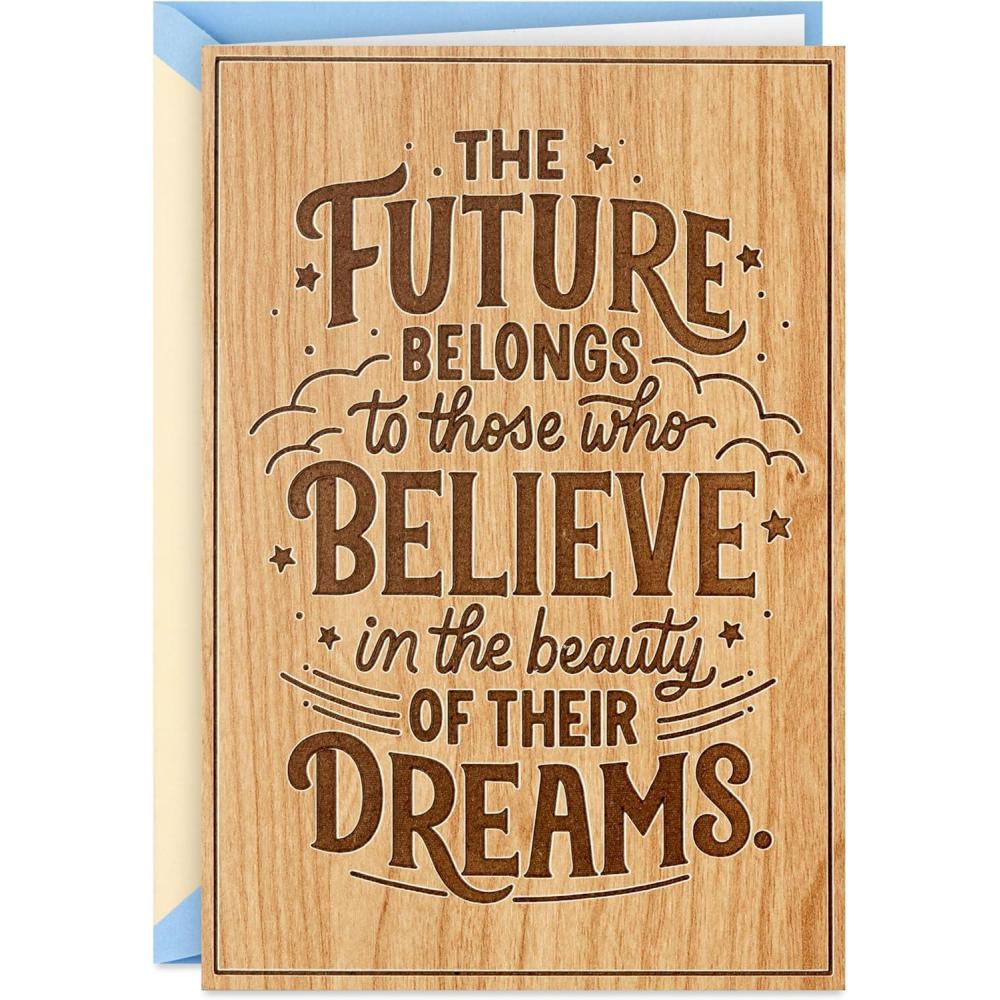 imageHallmark Signature Wood Graduation Card Beauty of DreamsBeauty of Dreams  Wood Card