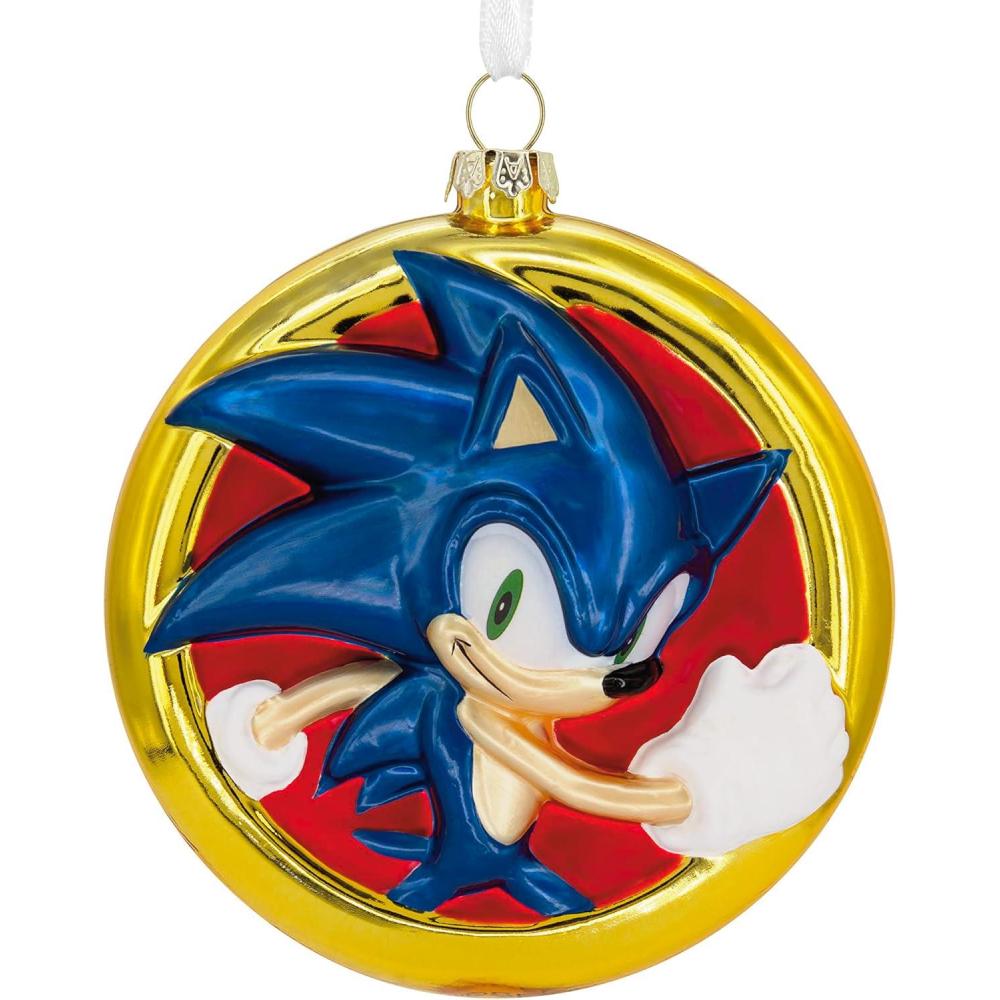 imageHallmark Sonic The Hedgehog Game Cartridge Christmas OrnamentSonic Glass