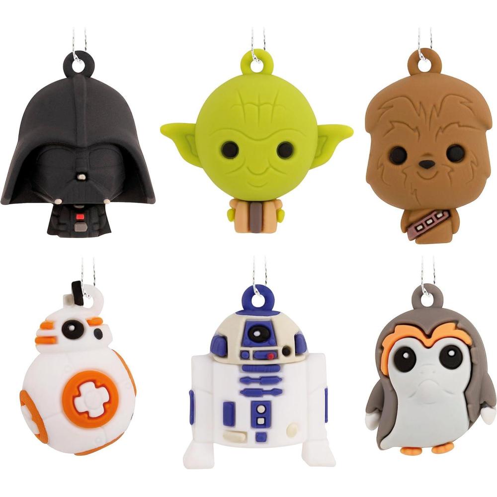 imageHallmark Star Wars Characters Miniature Christmas Ornaments Set of 6 May The 4thSet of 6
