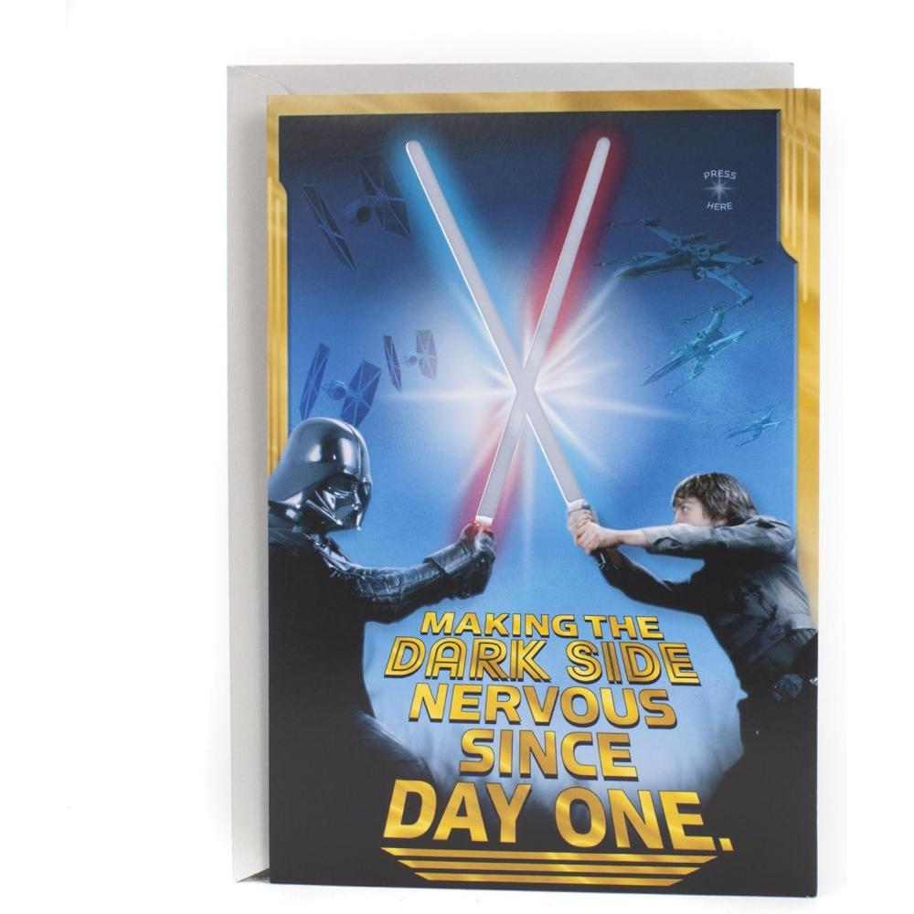 imageHallmark Star Wars Pop Up Birthday or Congratulations Card Baby Yoda May the 4th Signature Paper Wonder 3D CardStar Wars  Happy Birthday Young Jedi