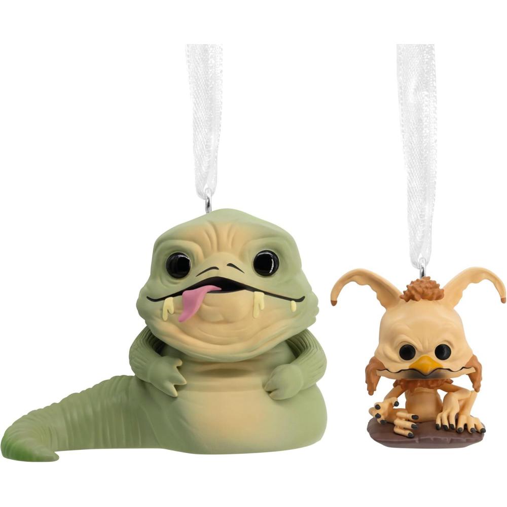 imageHallmark Star Wars Return of The Jedi Jabba The Hutt ampamp Salacious B Crumb Funko POP Christmas Ornaments Set of 2 Pop Culture Gifts