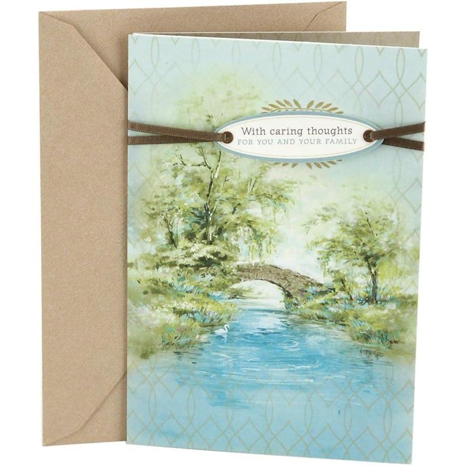 imageHallmark Sympathy Card for Anniversary of Death Caring Thoughts Never Stopped for Widow Widower FriendFor You and Your Family