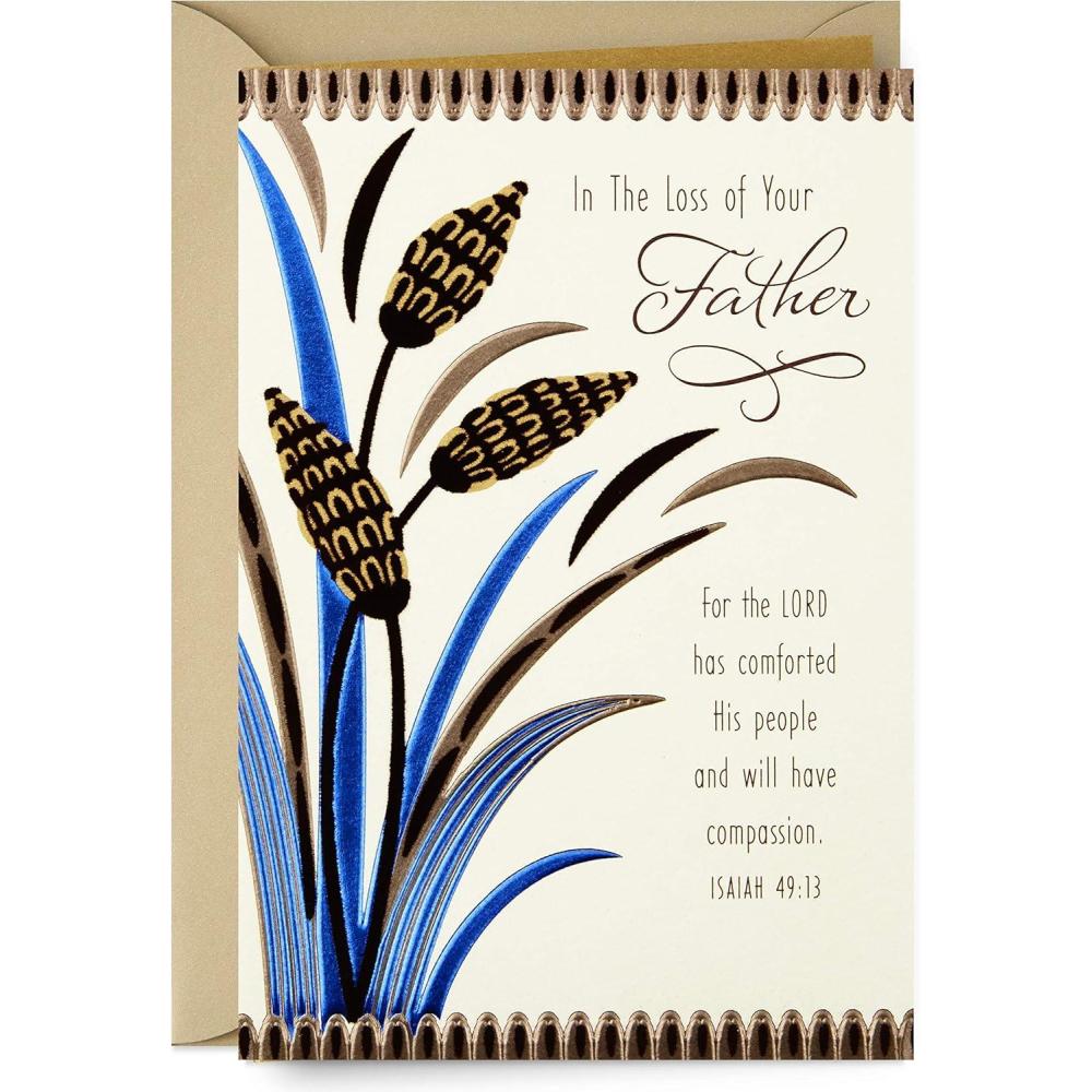 imageHallmark Sympathy Card for Loss of Dad Wisdom and LoveComfort  Peace