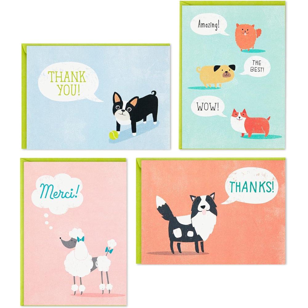 imageHallmark Thank You Cards Assortment Cute Dogs 48 Cards and EnvelopesCute Dogs