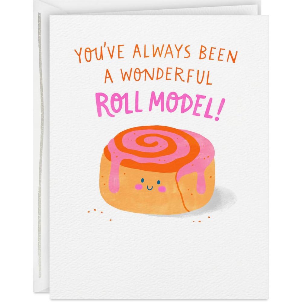 imageHallmark Thank You Notes Food Puns 36 Blank Cards with Envelopes Donut Latte BrunchCinnamon Roll Model