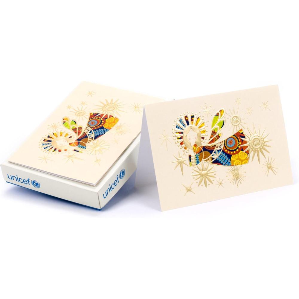 imageHallmark UNICEF Boxed Christmas Cards Peace Tree 12 Cards and 13 Envelopes 1XPX5649Shining Angel Blessing