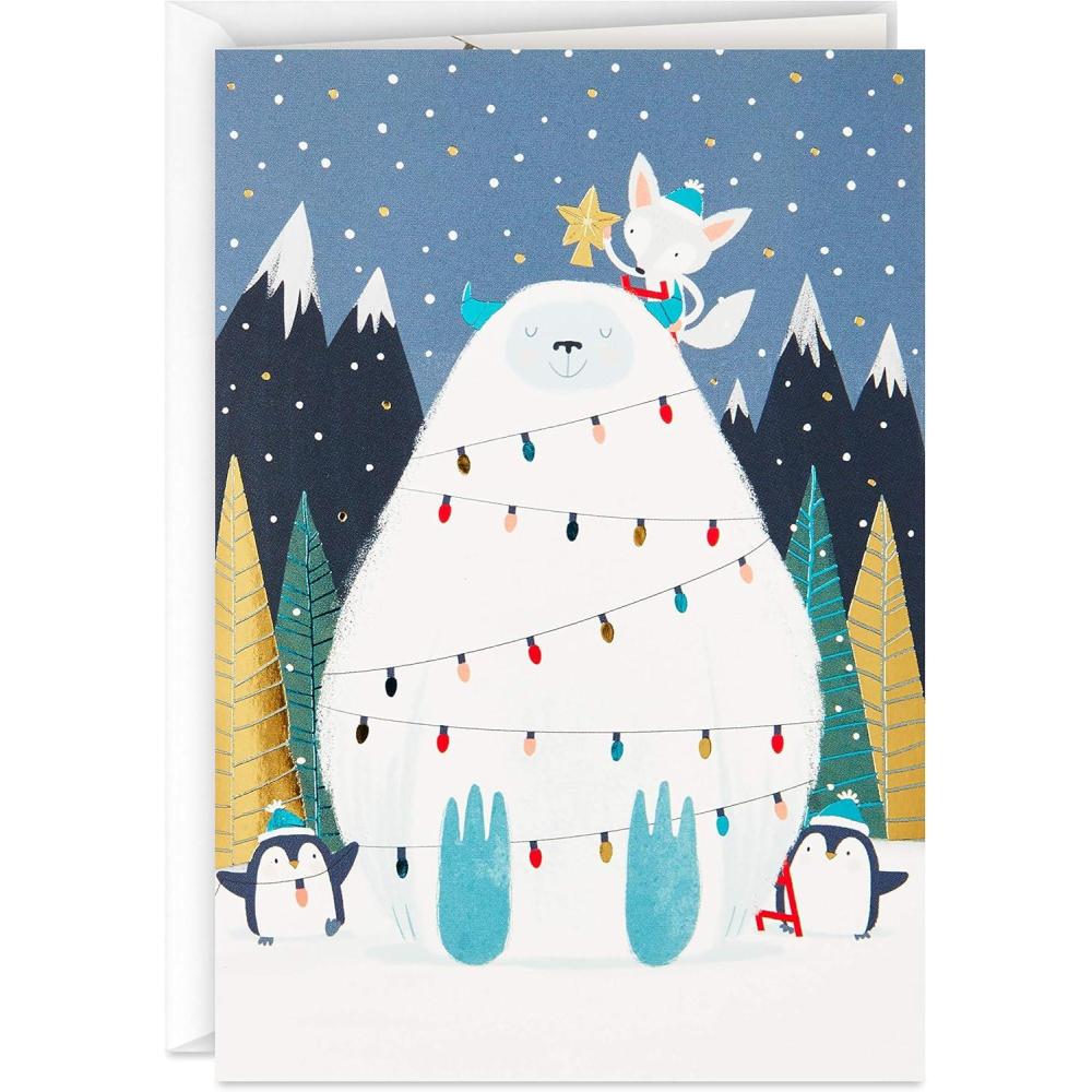 imageHallmark UNICEF Boxed Christmas Cards Yeti 12 Cards and 13 EnvelopesYeti  UNICEF