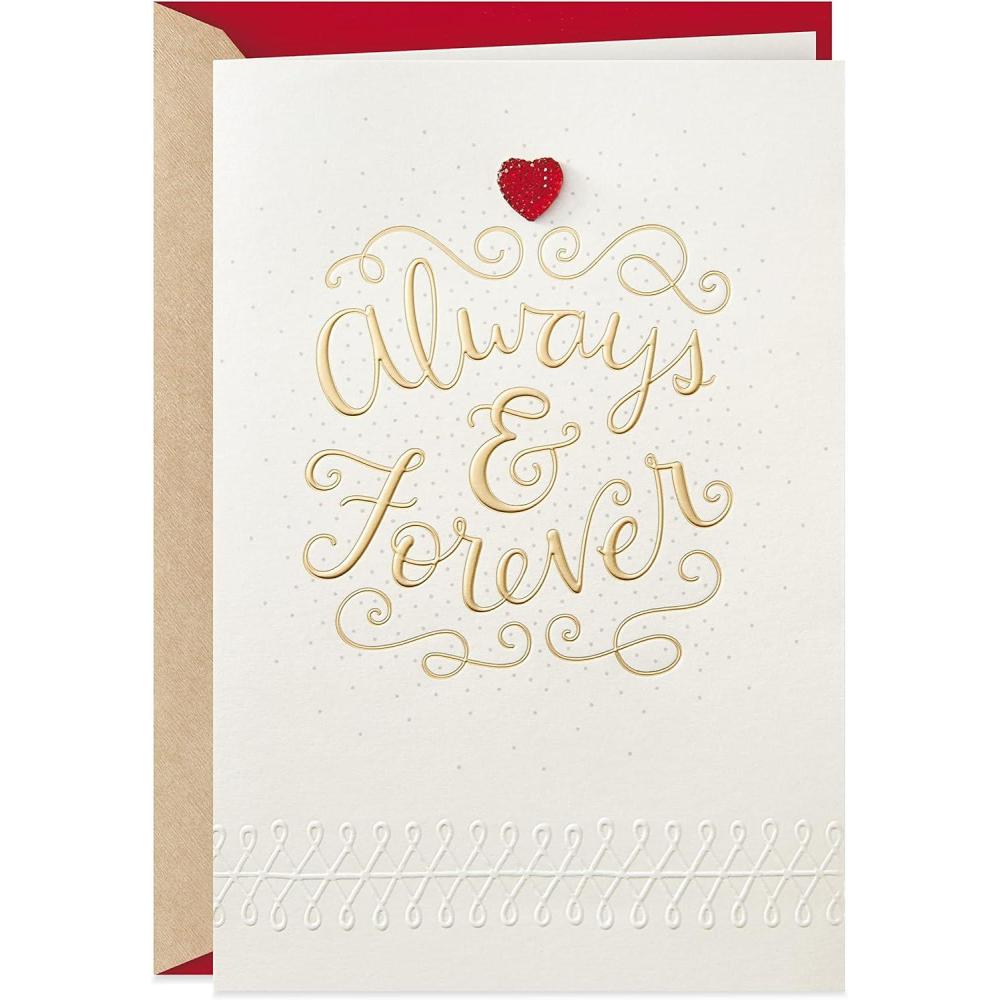 imageHallmark Valentines Day Card for Significant Other I Love You FlowersWhite and Gold
