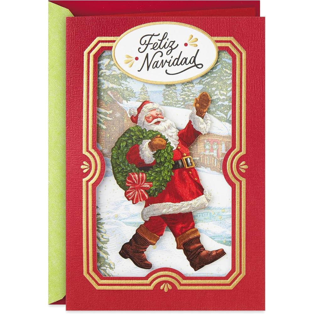 imageHallmark Vida Spanish Christmas Card Celebrating from AfarTarjeta de Navidad Espaola Visualizable  Feliz Navidad