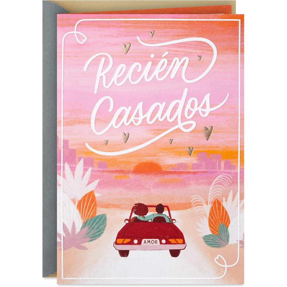 imageHallmark Vida Spanish Wedding Card Tarjeta de Boda Recin Casados