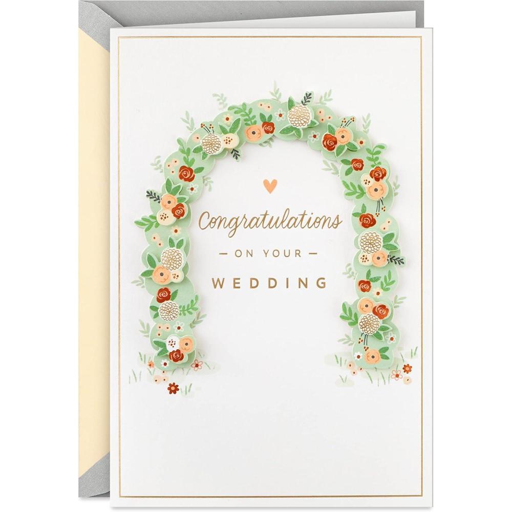 imageHallmark Wedding Card Flower Arch Signature Handcrafted Greeting CardFlower Arch