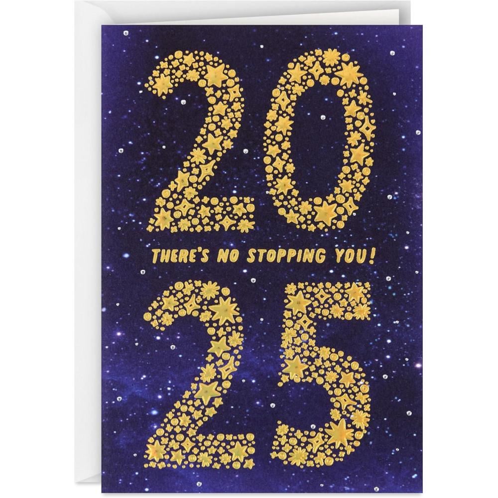 imageHallmark YearDated Graduation Card 2025 Theres No Stopping You Gold Stars on BlueTheres No Stopping You
