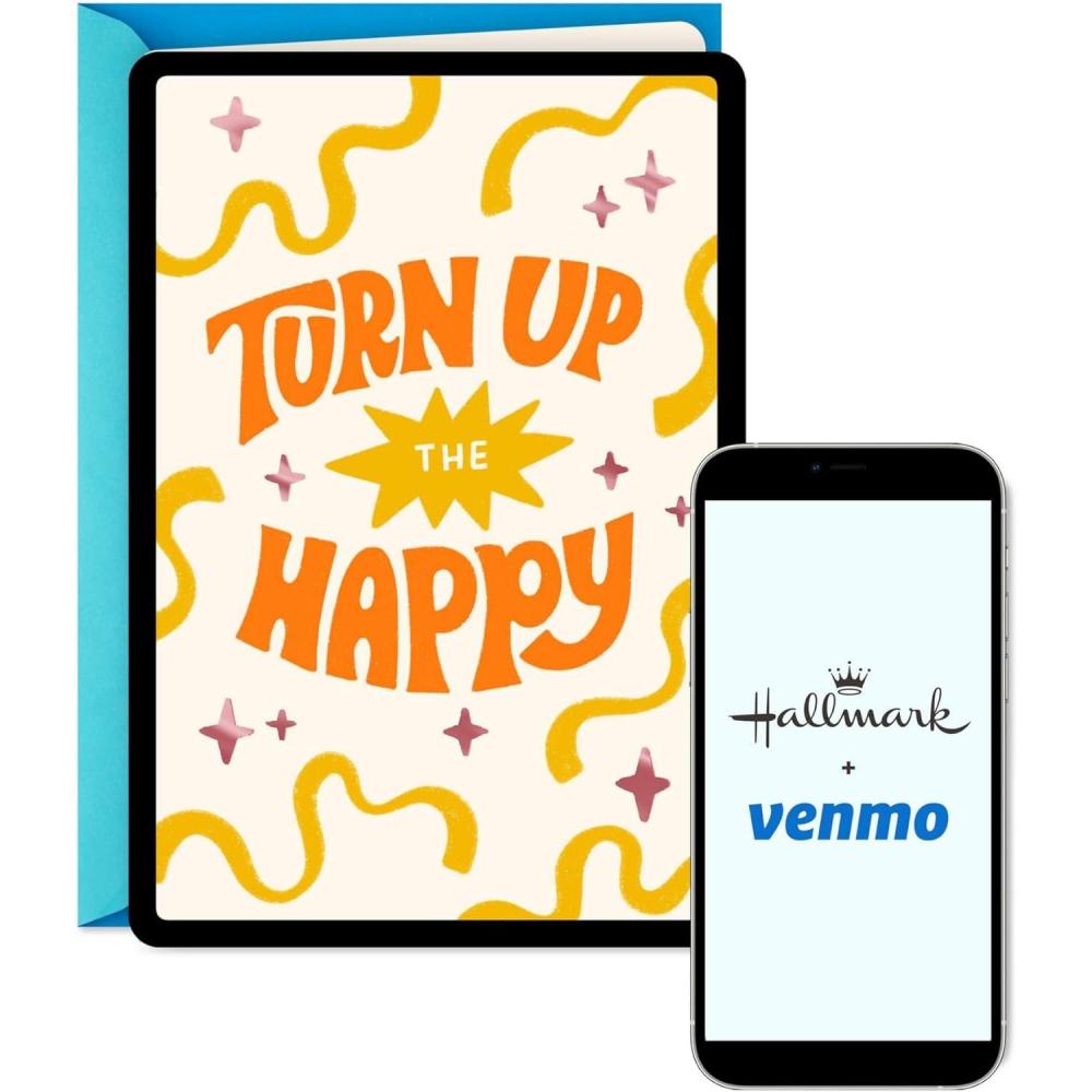 imageHallmark and Venmo AllOccasion Card Turn Up the Happy for Birthdays Graduations Holidays