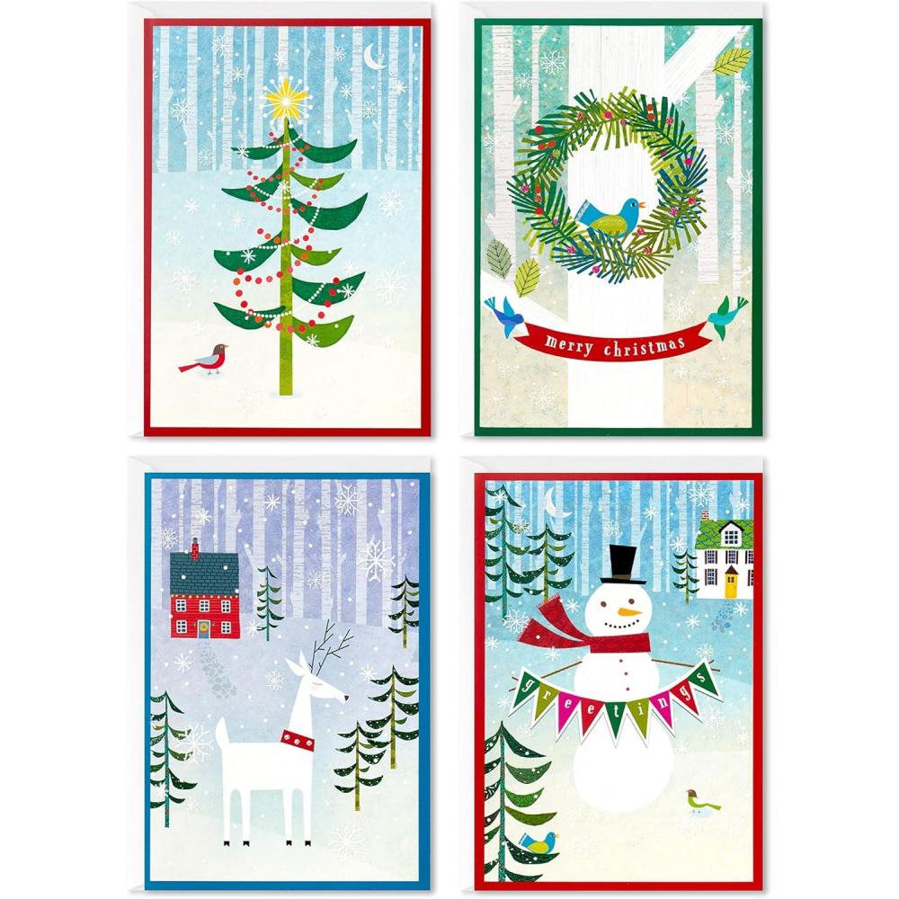 imageImage Arts Christmas Boxed Cards Assortment Elegant Icons 4 Designs 24 Cards with EnvelopesFestive Folk Art Holiday Cards