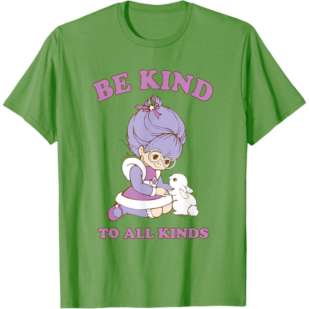 imageRainbow Brite Be Kind To All Kinds Shy Violet ampamp Bunny TShirtGrass Green