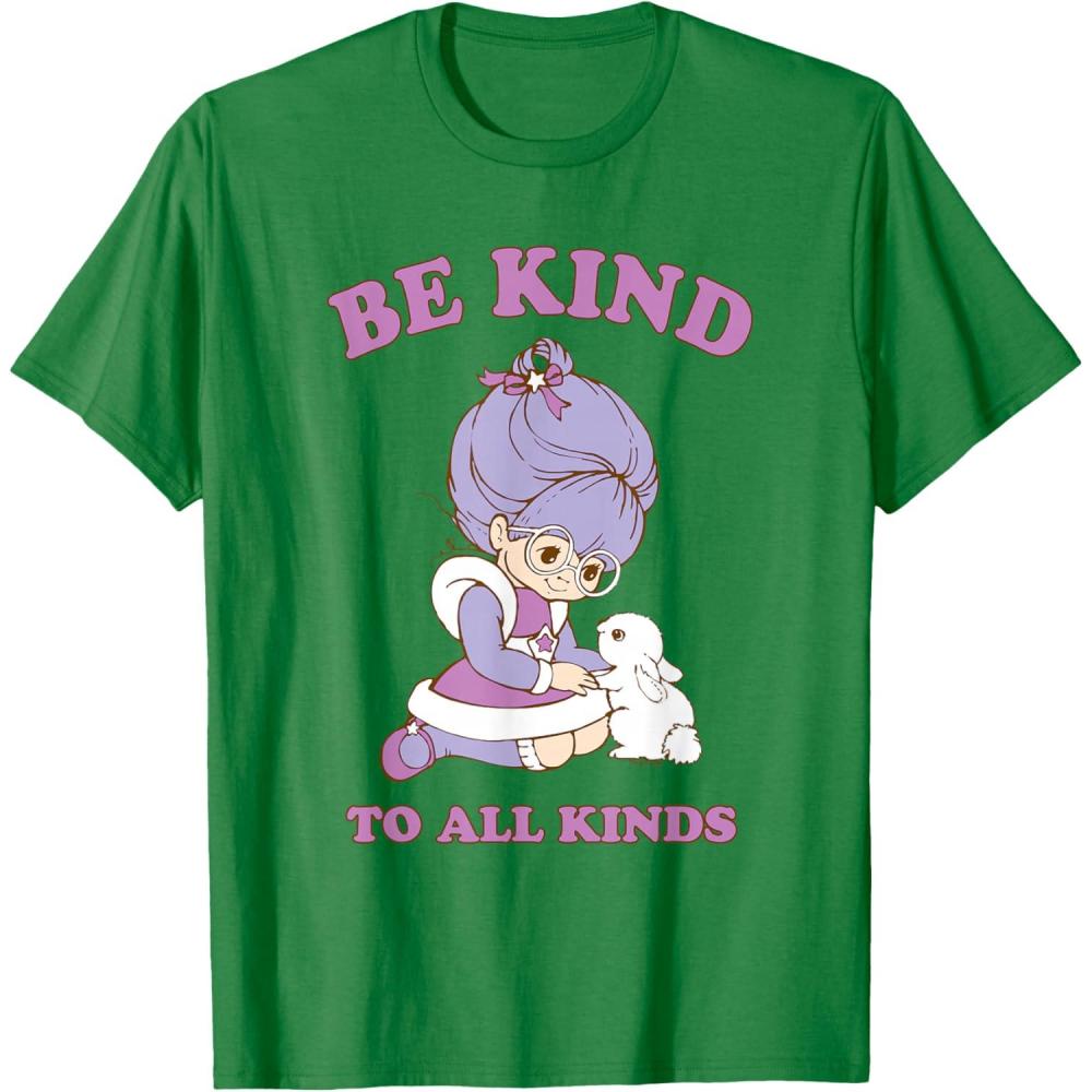 imageRainbow Brite Be Kind To All Kinds Shy Violet ampamp Bunny TShirtKelly Green