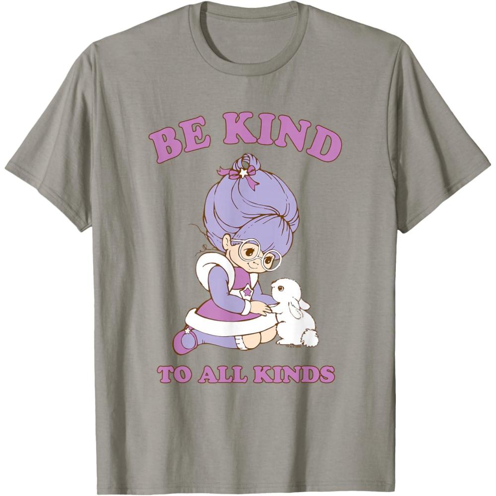 imageRainbow Brite Be Kind To All Kinds Shy Violet ampamp Bunny TShirtSlate Grey