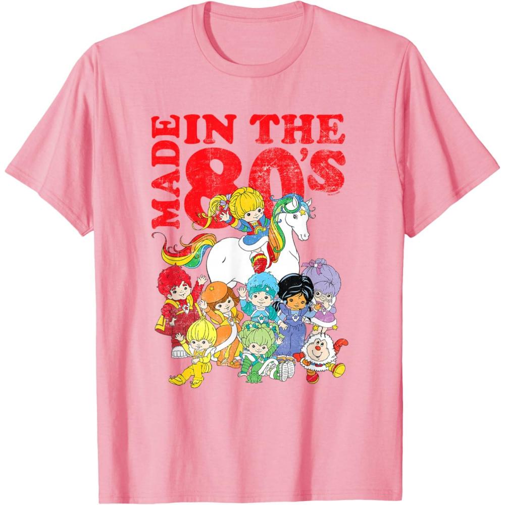 imageRainbow Brite Made In The 80s Distressed Group Shot TShirtPink