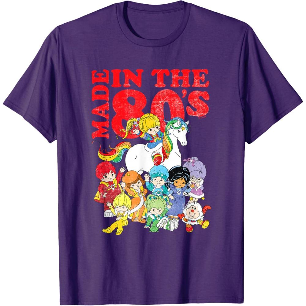 imageRainbow Brite Made In The 80s Distressed Group Shot TShirtPurple