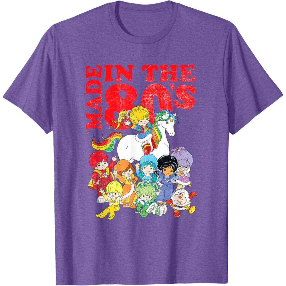imageRainbow Brite Made In The 80s Distressed Group Shot TShirtPurple Heather