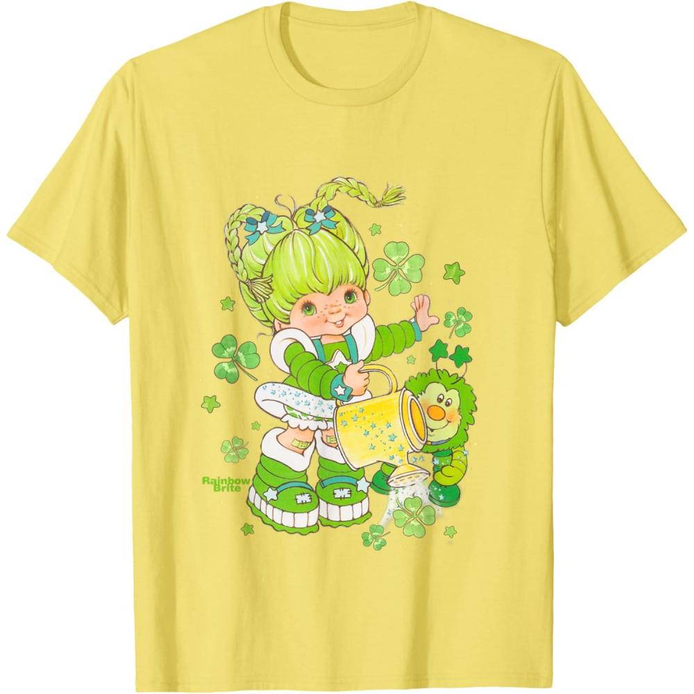 imageRainbow Brite St Patricks Day Patty OGreen ampamp Sprite TShirtLemon Yellow