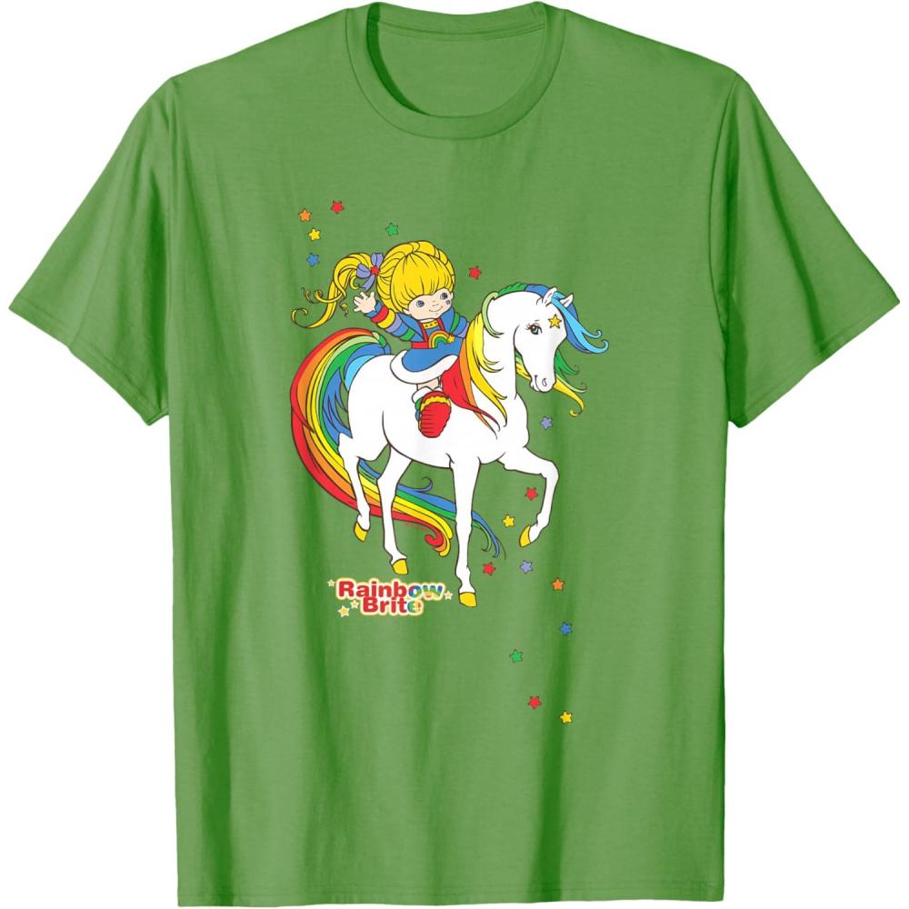 imageRainbow Brite ampamp Starlite Best Friends Vintage Sparkle Duo TShirtGrass Green