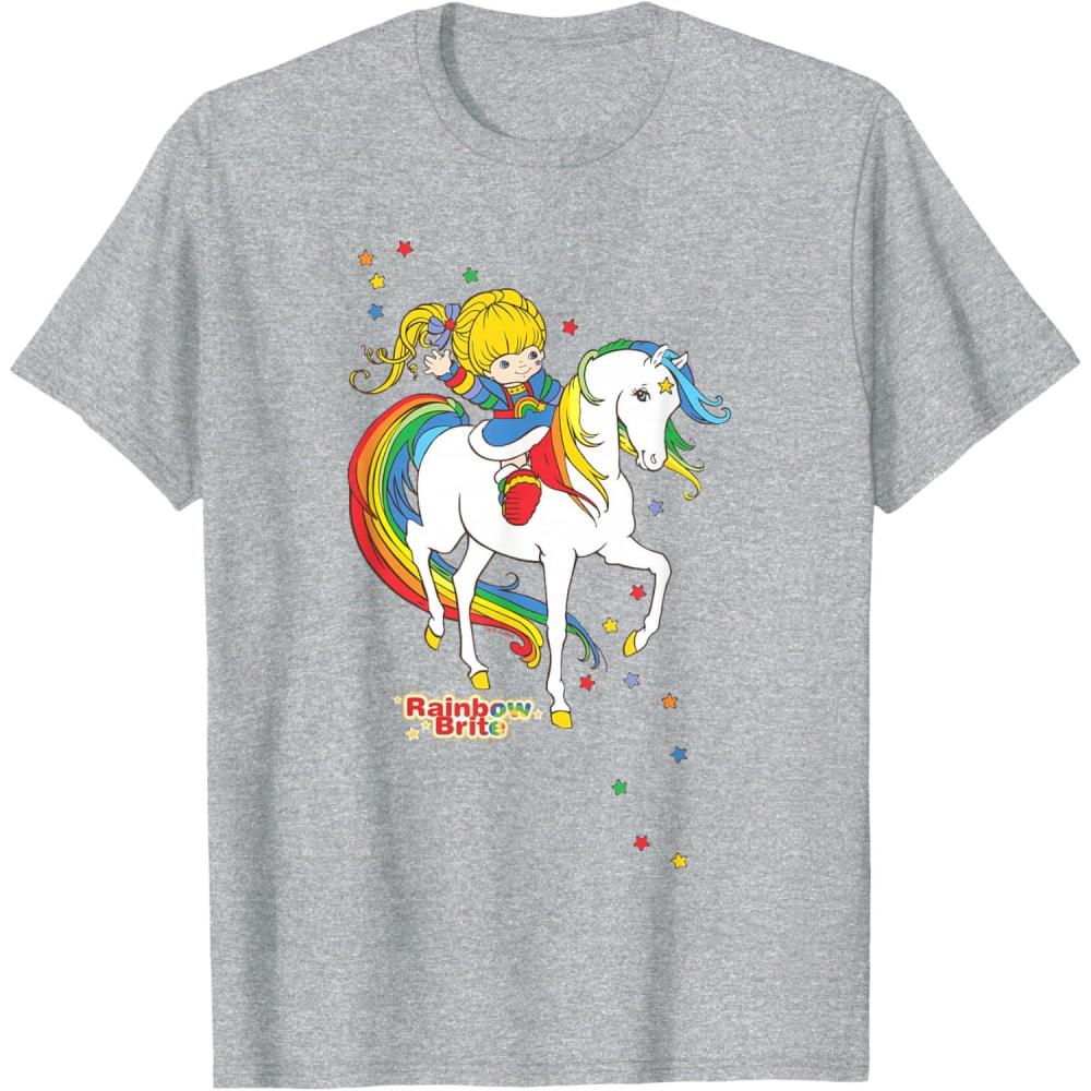 imageRainbow Brite ampamp Starlite Best Friends Vintage Sparkle Duo TShirtHeather Grey