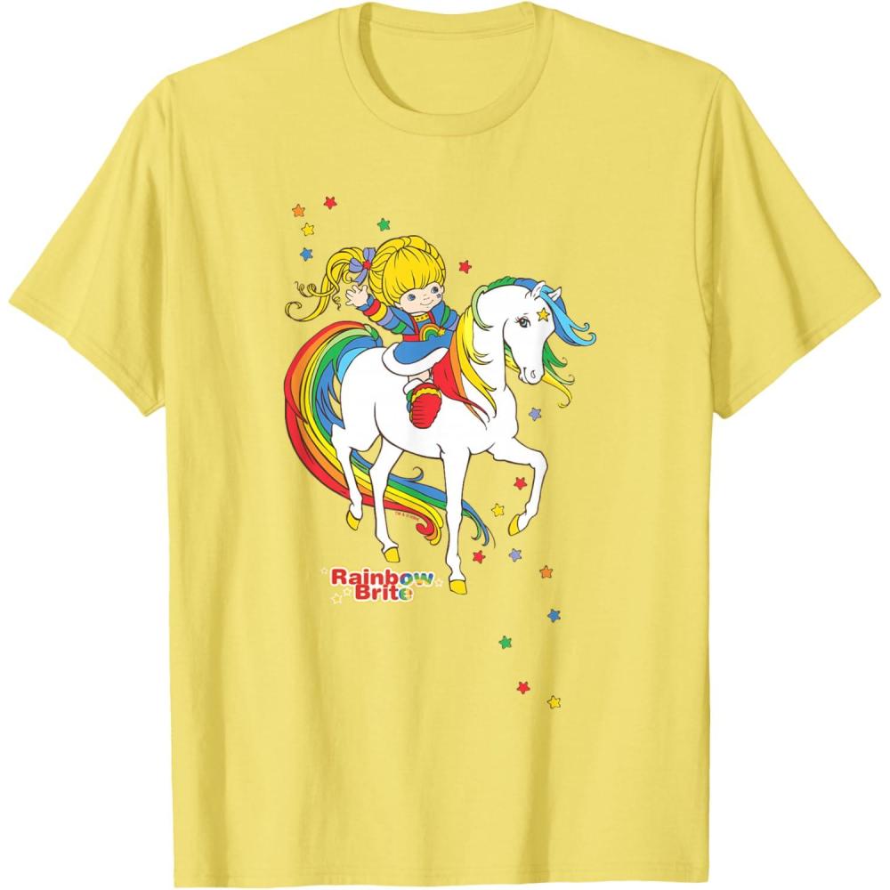 imageRainbow Brite ampamp Starlite Best Friends Vintage Sparkle Duo TShirtLemon Yellow