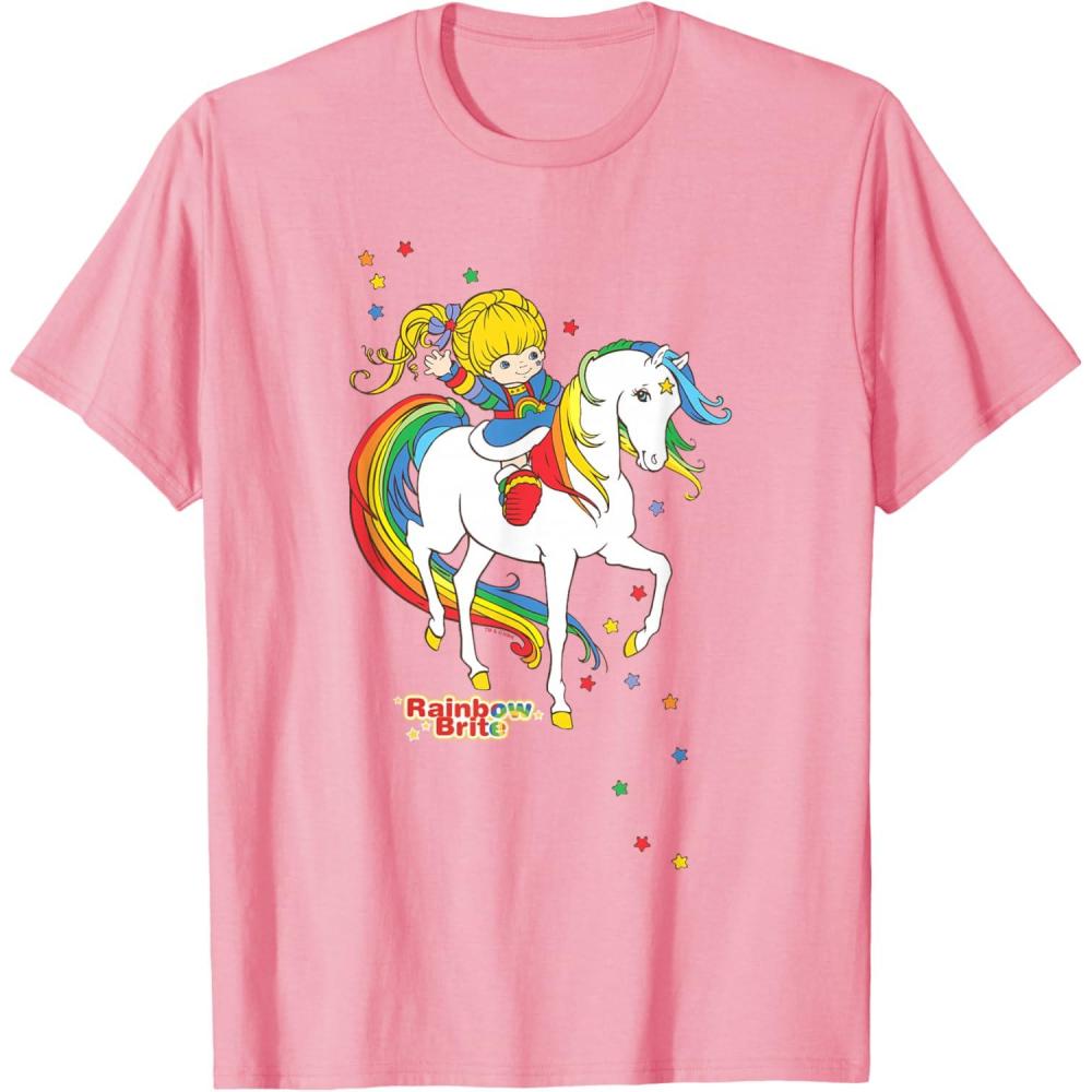 imageRainbow Brite ampamp Starlite Best Friends Vintage Sparkle Duo TShirtPink