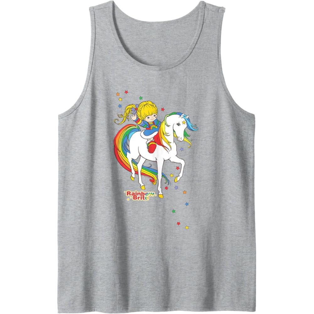 imageRainbow Brite ampamp Starlite Best Friends Vintage Sparkle Duo Tank TopHeather Grey