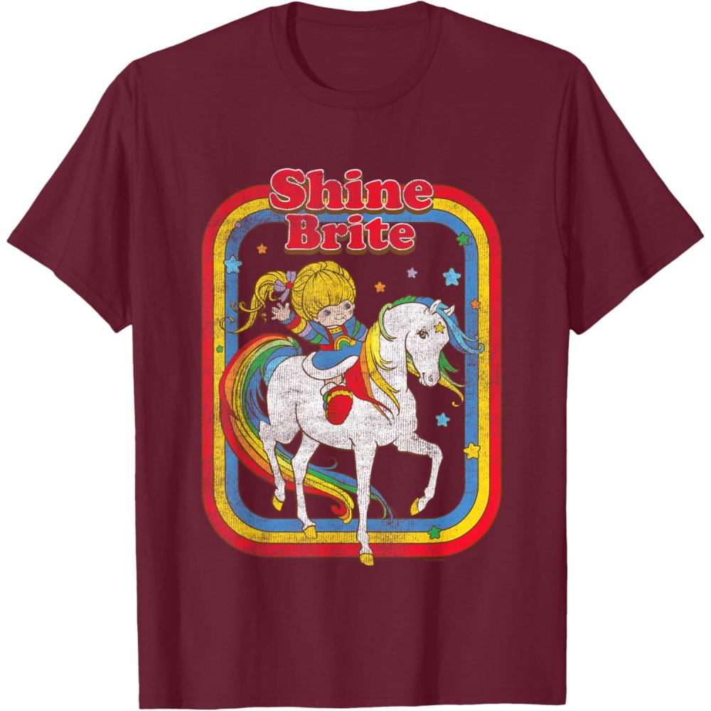 imageRainbow Brite ampamp Starlite Shine Bright BFFs TShirtBurgundy