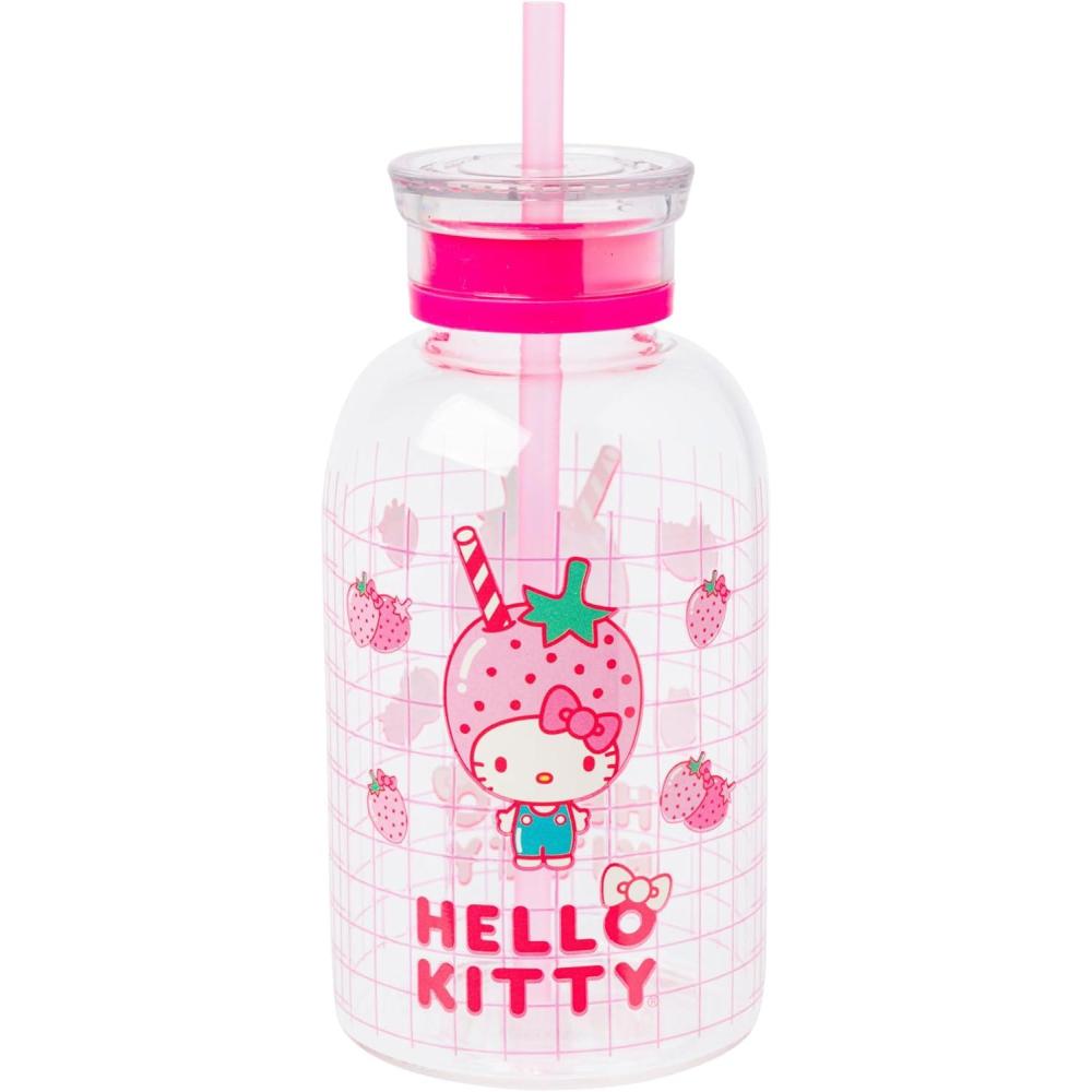 imageSilver Buffalo Rainbow Brite Featuring Twink Puppy Brite and Starlite Plastic Milk Carton Pitcher Bottle 162 OuncesHello Kitty Strawberry Milk