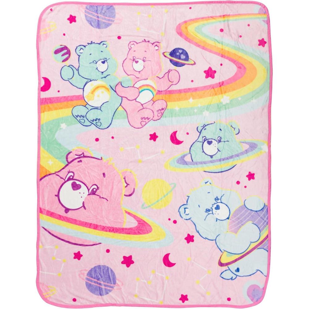 imageSilver Buffalo Rainbow Brite Plush Raschel Throw Blanket Featuring Rainbow Land 45quot x 60quotCare Bears Rainbow