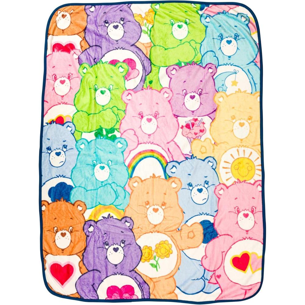 imageSilver Buffalo Rainbow Brite Plush Raschel Throw Blanket Featuring Rainbow Land 45quot x 60quotCare Bears X