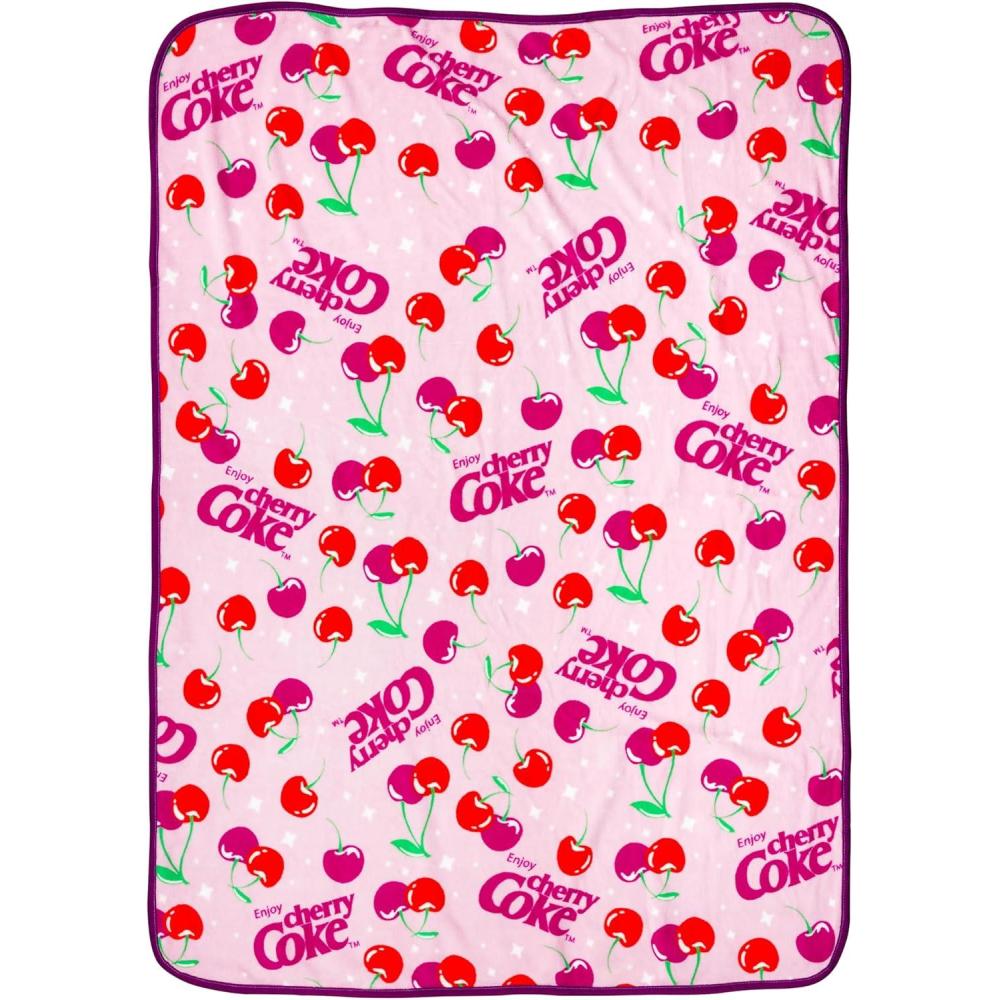 imageSilver Buffalo Rainbow Brite Plush Raschel Throw Blanket Featuring Rainbow Land 45quot x 60quotCocacola Cherry Coke